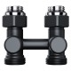 Узел нижнего подключения Royal Thermo Design прямой 1/2"х3/4" EK (черный)