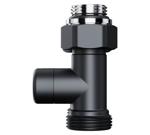 Узел нижнего подключения Royal Thermo Design прямой 1/2"х3/4" EK (черный)