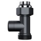 Узел нижнего подключения Royal Thermo Design прямой 1/2"х3/4" EK (черный)