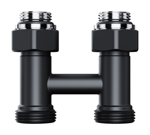 Узел нижнего подключения Royal Thermo Design прямой 1/2"х3/4" EK (черный)