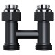 Узел нижнего подключения Royal Thermo Design прямой 1/2"х3/4" EK (черный)