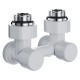 Узел нижнего подключения Royal Thermo Design угловой 1/2"х3/4" EK (белый)