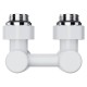Узел нижнего подключения Royal Thermo Design угловой 1/2"х3/4" EK (белый)