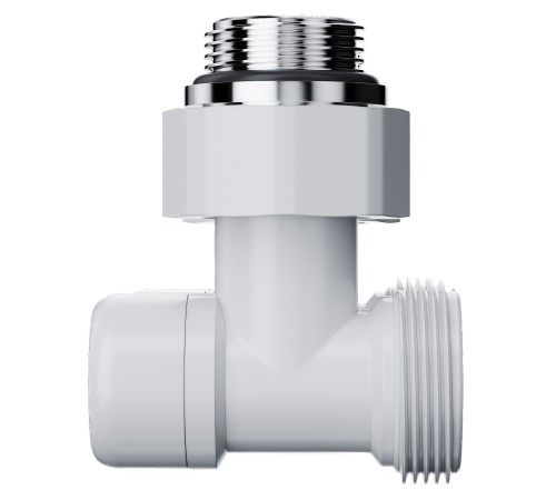Узел нижнего подключения Royal Thermo Design угловой 1/2"х3/4" EK (белый)