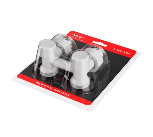 Узел нижнего подключения Royal Thermo Design угловой 1/2"х3/4" EK (белый)