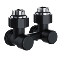 Узел нижнего подключения Royal Thermo Design угловой 1/2"х3/4" EK (черный)