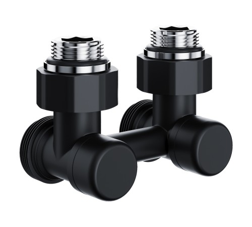 Узел нижнего подключения Royal Thermo Design угловой 1/2"х3/4" EK (черный)