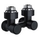 Узел нижнего подключения Royal Thermo Design угловой 1/2"х3/4" EK (черный)