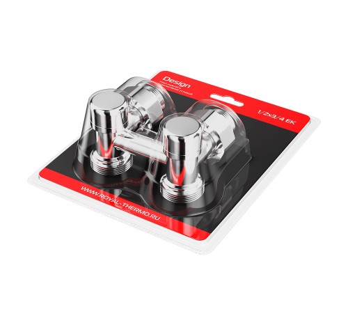 Узел нижнего подключения Royal Thermo Design угловой 1/2"х3/4" EK (хром)