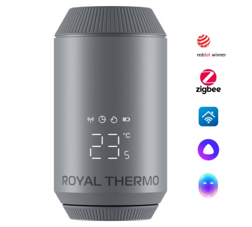 Термостат радиаторный электронный Royal Thermo Smart Heat 2.0, серебристый