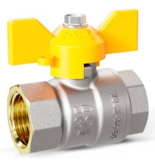 Кран шаровой латунный для газа LD Pride 44.15.В-В.2М.Б М20 Ру40 (GAS для ман.с.бир.)
