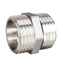 Ниппель латунный LD LD Pride DN40 (1 1/2") НР/НР латунь никель с бирко