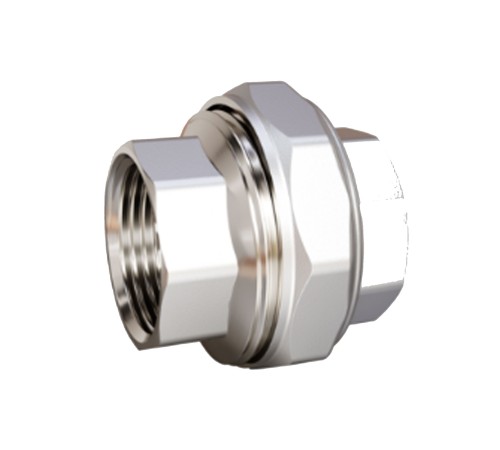 Муфта разъемная (американка) LD DN25 (1") ВР/ВР латунь никель с биркой