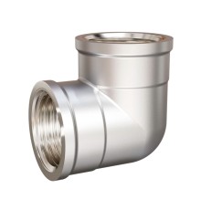 Угольник латунный LD Pride DN40 (1 1/2") ВР/ВР латунь никель с биркой