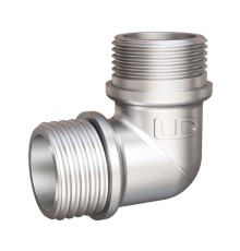 Угольник латунный LD Pride DN20 (3/4") НР/НР латунь никель с биркой