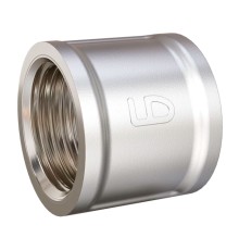 Муфта латунная LD Pride DN32 (1 1/4") ВР латунь никель с биркой (