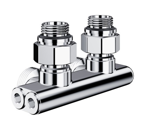 Узел нижнего подключения перекрестный Royal Thermo Design угловой 1/2"х3/4" EK (хром)
