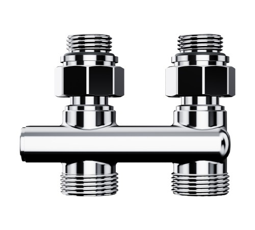 Узел нижнего подключения перекрестный Royal Thermo Design прямой 1/2"х3/4" EK (хром)