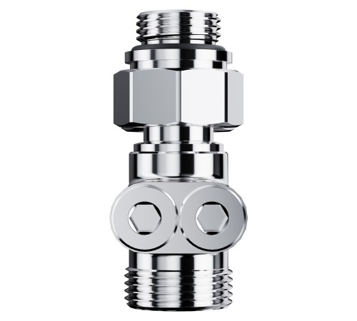 Узел нижнего подключения перекрестный Royal Thermo Design прямой 1/2"х3/4" EK (хром)