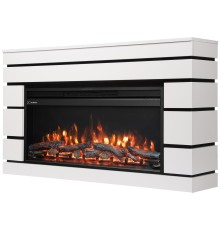 Каминокомплект: Очаг Electrolux EFP/P-3620LS, портал Moderno 36 белый, черный, р/в