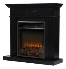 Каминокомплект: Очаг Electrolux 3320RLS N, портал Bianco 30 черная эмаль