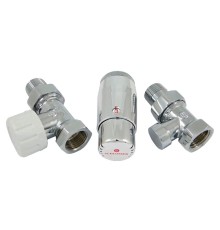 Комплект подключения SCHLOSSER STANDARD MINI 1/2" прямой, хром, с термоголовкой MINI М30х1,5