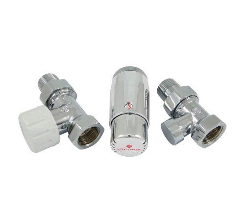 Комплект подключения SCHLOSSER STANDARD MINI 1/2" прямой, хром, с термоголовкой MINI М30х1,5