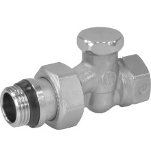 Клапан отсечной Giacomini R16TG для радиатора 1/2" ВН, прямой, Kvs-1.55м3/ч