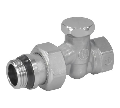 Клапан отсечной Giacomini R16TG для радиатора 1/2" ВН, прямой, Kvs-1.55м3/ч