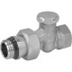 Клапан отсечной Giacomini R16TG для радиатора 1/2" ВН, прямой, Kvs-1.55м3/ч