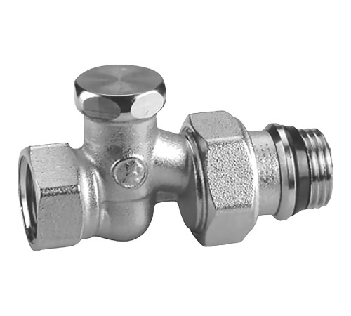 Клапан отсечной Giacomini R16TG для радиатора 1/2" ВН, прямой, Kvs-1.55м3/ч
