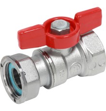 Кран шаровой Giacomini ВР-ВР 1/2"x3/4" бабочка, для счетчиков, с накидной гайкой, R251PX003