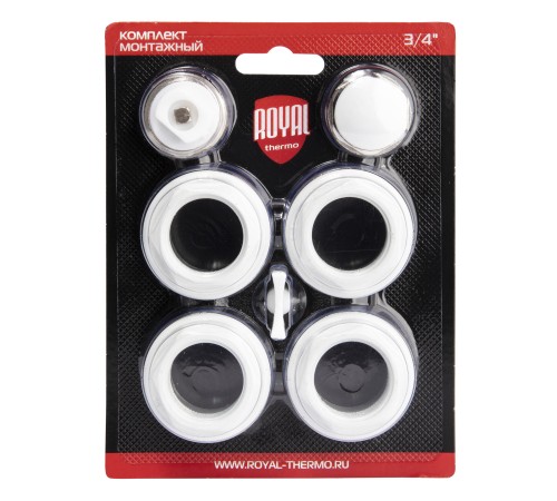 Комплект монтажный Royal Thermo 1”х 3/4" белый