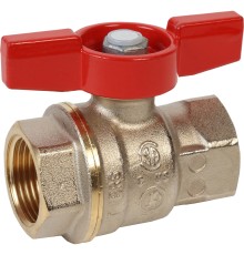 Кран шаровой Giacomini DADO ВР-ВР 1 1/4" ручка-бабочка, красный, латунь, R911X026