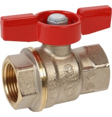 Кран шаровой Giacomini DADO ВР-ВР 1/2" ручка-бабочка, красный, латунь, R911X023