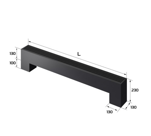 Конвектор напольный Royal Thermo STEP-130/130/1200-2-N-BL-LG-BL
