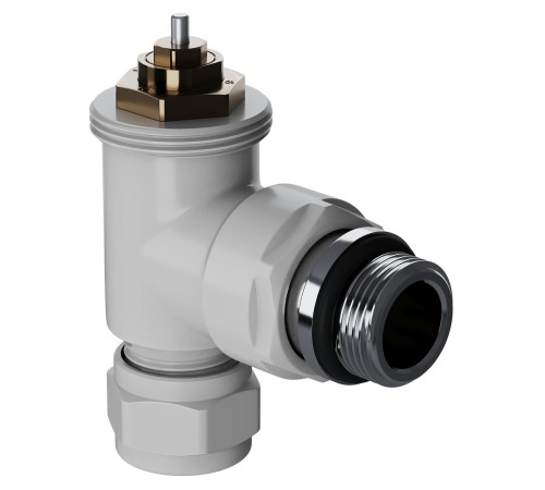 Набор термостатический угловой Royal Thermo Design Pro 15мм М30х1,5 (Белый)