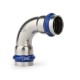 Угольник VARMEGA 90гр. двухраструбный Inox Press 22x22