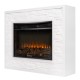Каминокомплект: Очаг Electrolux 3320RLS N, портал Loft 30 камень белый, бел.эмаль