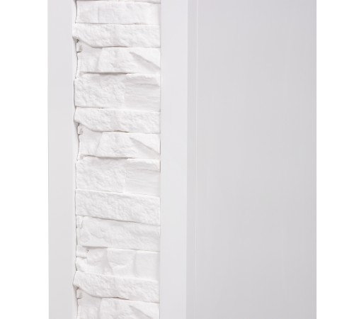 Каминокомплект: Очаг Electrolux 3320RLS N, портал Loft 30 камень белый, бел.эмаль
