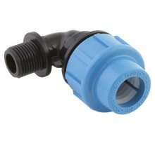 Отвод Джилекс ПНД с наружной резьбой 20х1/2quot; (30 шт. в уп.)