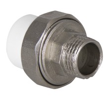 Муфта TEBO бел. PP-R комбин. разъемная (Американка) 32х3/4quot; НР O-ring (10/80), арт. 015022107