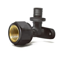 Угол VARMEGA Slide-fit ВР и креплением 20х3/4, PPSU/латунь, VM51603