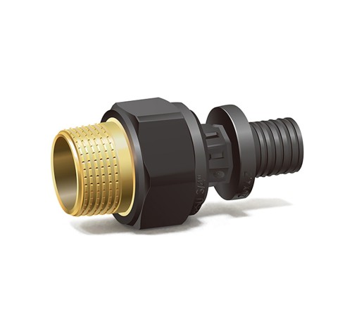 Муфта VARMEGA Slide-fit НР 16х1/2, PPSU/латунь, VM51201 Муфта VARMEGA Slide-fit НР 16х1/2, PPSU/латунь, VM51201