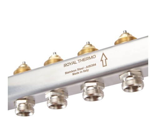 Коллектор нерж. в сборе универсальный 1quot; ВР-3/4quot; НР, 10 выходов