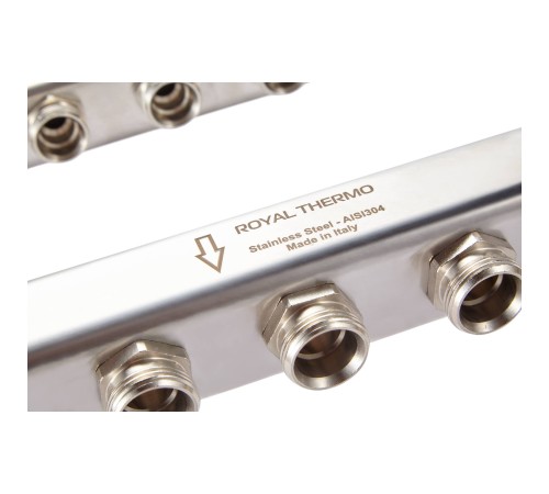 Коллектор нерж. в сборе универсальный 1quot; ВР-3/4quot; НР, 10 выходов