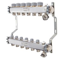 Коллектор нерж. в сборе универсальный 1quot; ВР-3/4quot; НР, 12 выходов