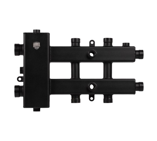 Блок коллекторный Royal Thermo на 2-3 выхода (сверху-снизу-сбоку) стрелка 60кВт, с кронштейнами