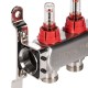 Коллектор Royal Thermo нерж. в сборе с расходомерами 1quot; ВР-3/4quot; НР с автомат. воздухоотвод-ми 6 вых.