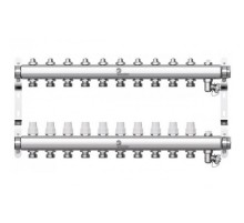 Коллектор Wester нерж. 1quot;-3/4 в сборе на 10 выходов с 2 заглушками, W903.10
